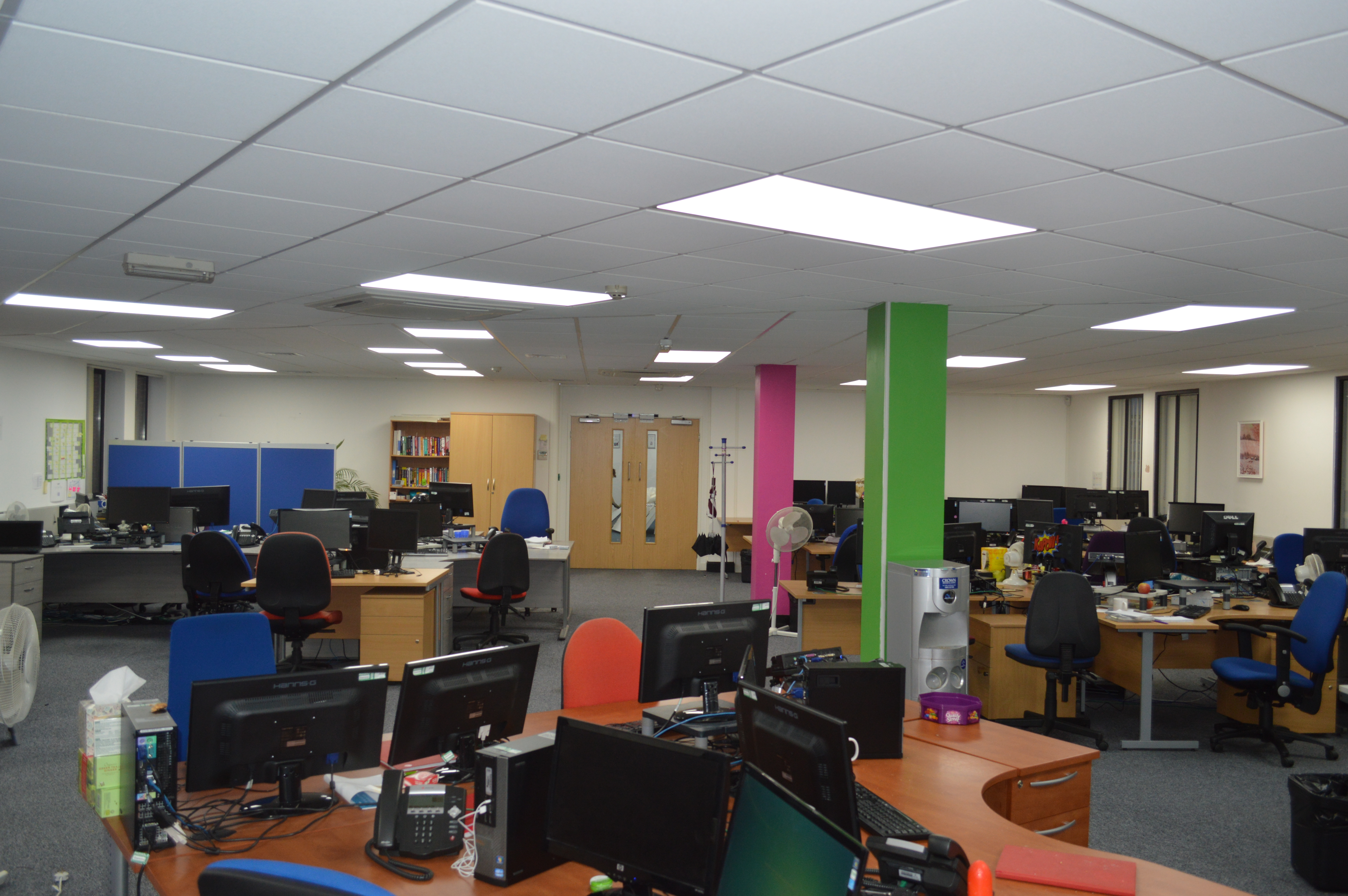 Office LED lighting install project